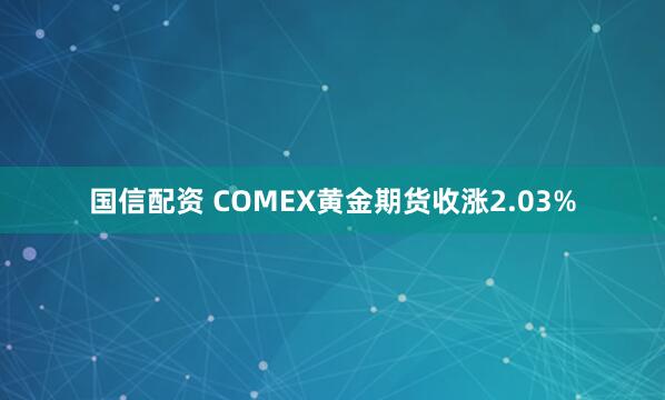 国信配资 COMEX黄金期货收涨2.03%