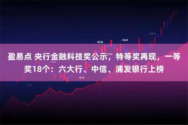 盈易点 央行金融科技奖公示，特等奖再现，一等奖18个：六大行、中信、浦发银行上榜